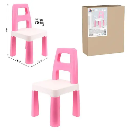 Детский стульчик Technok Toys 0167 32×32×55 см в коробке светло-розовый - фото 2
