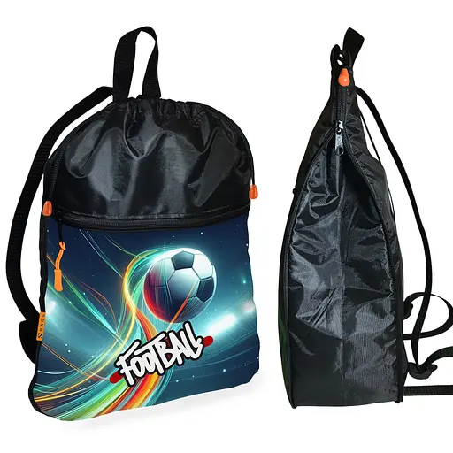 Рюкзак-мішок для школи з футбольним м'ячем дитяча сумка для взуття та спортивного одягу (01470)