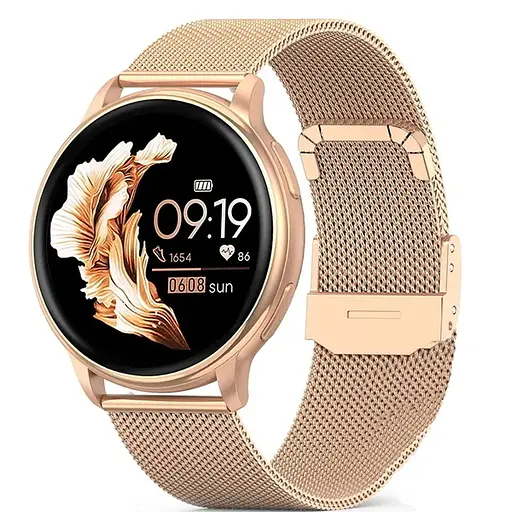 Женские умные часы Smart Melisia Gold + каучуковый ремешок