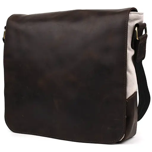 Кожаная мужская сумка через плечо TARWA 30х32х7,5 см nsa0001247 - фото 5