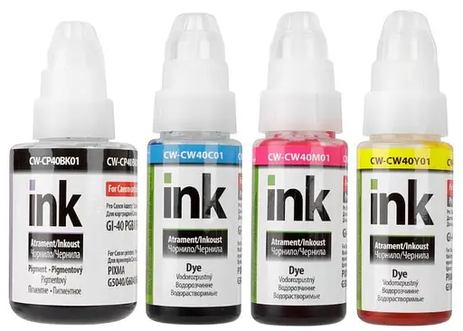 Комплект чорнил ColorWay до Canon GI-40 PIXMA GM2040/G5040/G604 (135мл+3х70мл) BK/С/M/Y