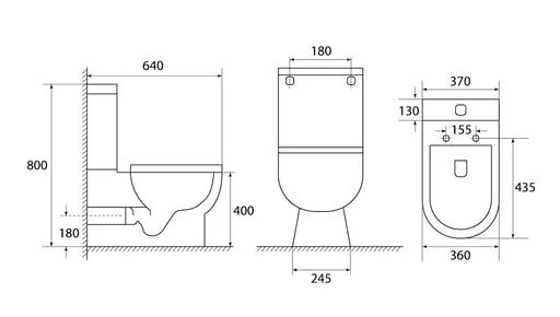 Унитаз-компакт Asignatura Simple Bend 37822505 с сидением Soft Close, Белый - фото 2