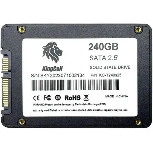 Накопичувач SSD KingCell 2.5 240GB (KC-T240S25) Б/В - фото 1