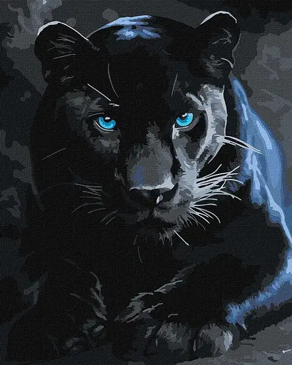 Набір для розпису по номерах "Дика пантера" Ideyka 40х50см КНО6813