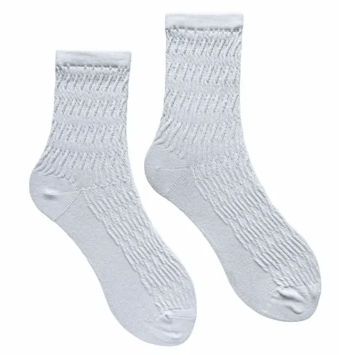 Носки женские "Гипюр" из индийского хлопка белые 213074 - фото 1