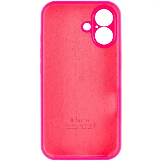 Чохол Silicone Case Full Camera Protective (AA) для Apple iPhone 16 Plus (6.7) Рожевий / Barbie pink - фото 6