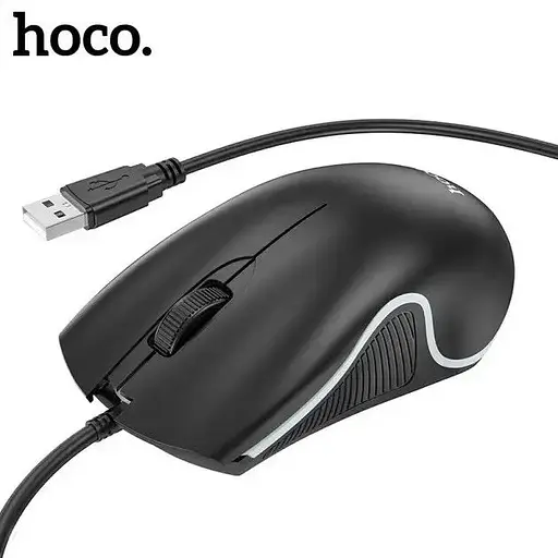 Комп'ютерна миша Hoco GM19 провідна оптична USB RGB підсвічування чорна - фото 5