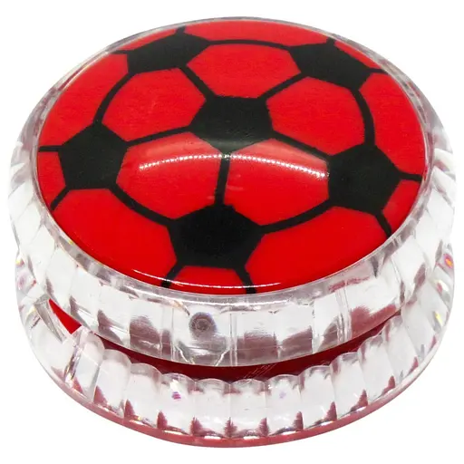 Дитяча іграшка Йо-йо "Футбольний м'яч" Bambi М 5641(Red) 5,5 см, світло - фото 1