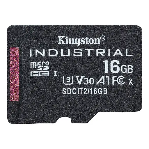Карта пам'яті Kingston 16GB microSDHC Industrial C10 A1 pSL C Card Single Pack w/o Adapter SDCIT2/16GBSP (SDCIT2/16GBSP) - фото 1