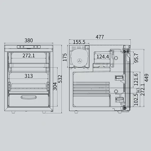 Компрессорный автохолодильник Alpicool CR50X (44 литра) - фото 6