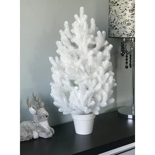 Елка Hvoya Traditional литая в горшке 70 см белая новинка - фото 4