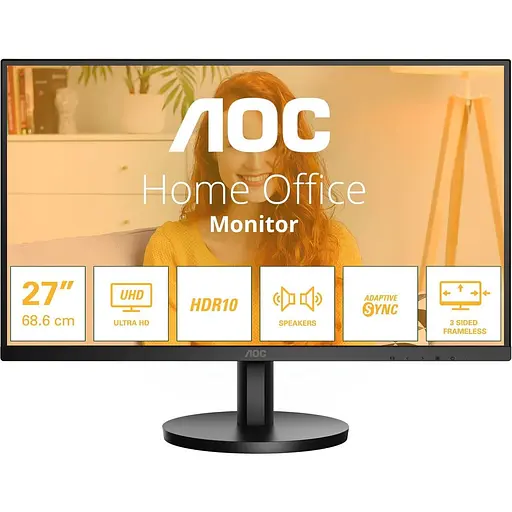 Монітор 27" AOC U27B3A UHD IPS 60Hz (U27B3A) - фото 1
