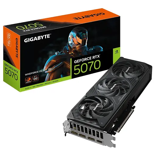 Відеокарта GIGABYTE GeForce RTX 5070 WINDFORCE OC SFF 12G (GV-N5070WF3OC-12GD)