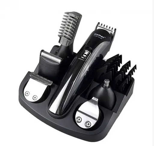 Машинка для стрижки Бритва Тример Kemei KM-600 11 в 1 Стайлер з підставкою - фото 2