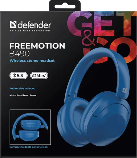 Гарнітура Defender FreeMotion B490 Bluetooth Blue (63490) - фото 10