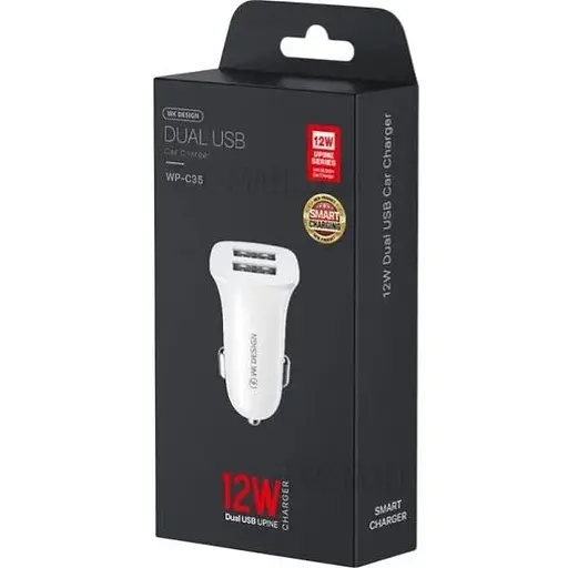 Автомобильное зарядное устройство WK WP-C35 (2USB) White (6941027616468)