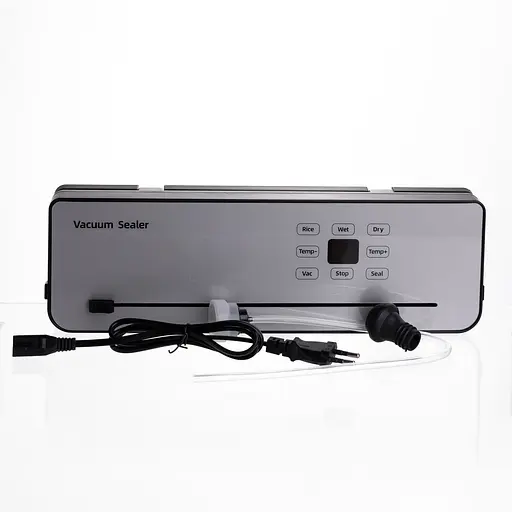 Вакууматор бытовой сенсорный для сухих и влажных продуктов 120 Вт со встроенным резаком Упаковщик вакуумный Серебристый Yiwu HP-11-29G - фото 5