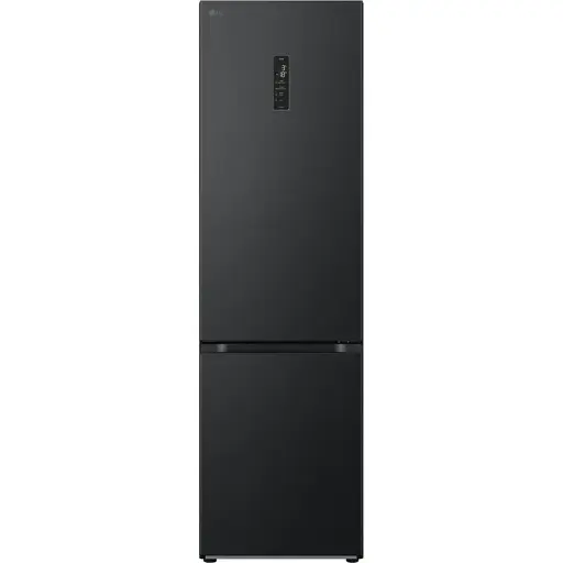 Холодильник LG с нижним морозильным отделением 203x60х68 холод.отд. 277 л мороз.отд. 110л 2дв. А++ NF инв. диспл. внеш. зона светильников Metal Fresh черный - фото 1