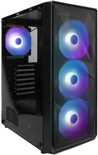 Корпус 1stPlayer FD3-BK-4F7 ARGB Black - фото 2