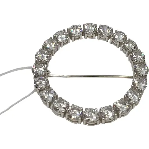 Серебряная брошь Ирий с фианитами. Артикул 9531