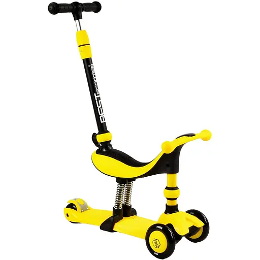 Самокат-велобіг 3 в 1 Best Scooter 32х14х61-75 см Жовтий 000231684