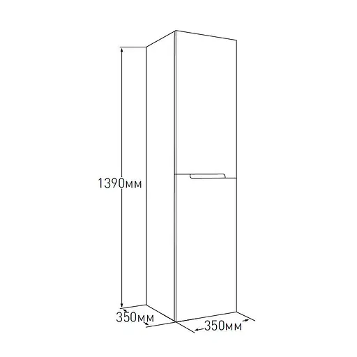 Пенал підвісний для ванни Volle Aiva 15-68-55, Білий - фото 3
