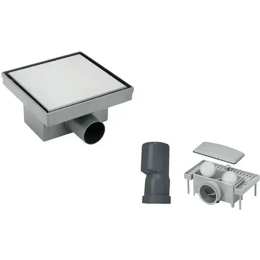 Душовий трап Koer FD30-S150 нержавіюча сталь 150x150 мм AC0684 - фото 1