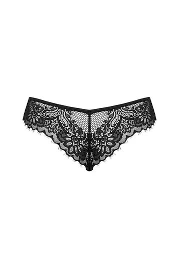 Трусики-стрінги Obsessive Maderris XL/2XL чорний - фото 6