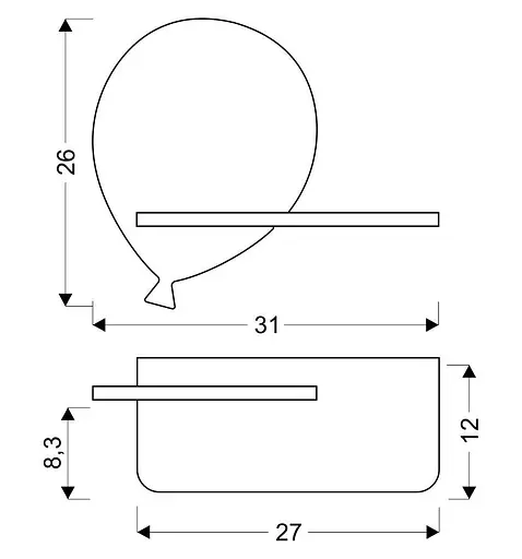 Настінний світильник Candellux 21-85108 BALOON - фото 3