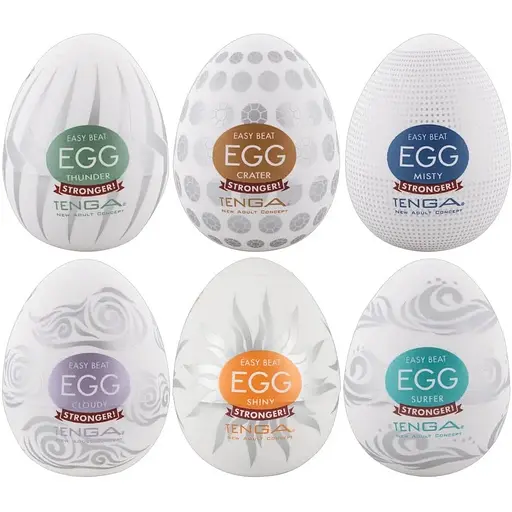 Набір мастурбаторів Tenga Egg Hard Boild Pack 6 шт. білий