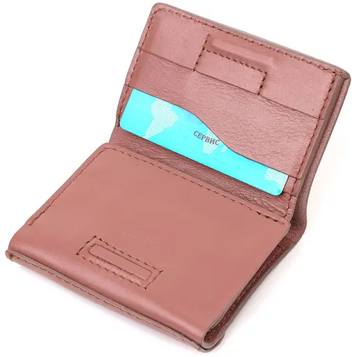 Женский кожаный кошелек Grande Pelle 8х10х1.5 см acs0025867 - фото 3