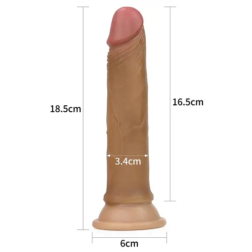 Фалоімітатор LoveToy Nature Cock 18.5 см тілесний - фото 3