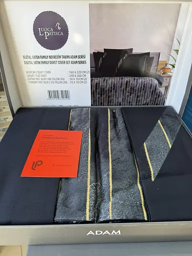 Постільна білизна Henry Black Сатин Luoca Patisca pbe0050999 - фото 2