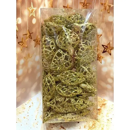 Набір підвісок легкі блискучі 40 шт Золотий - фото 1