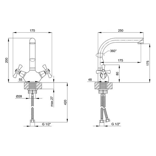 Смеситель для кухни Lidz (CRM) -30 21 271 06 - фото 6