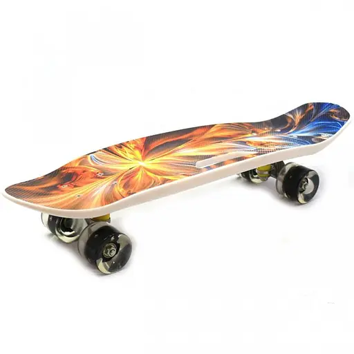 Скейт пенни борд круизер с ручкой Best Board, PU колеса, светящиеся, доска 65 см, C40311 (в ассортименте) - фото 6