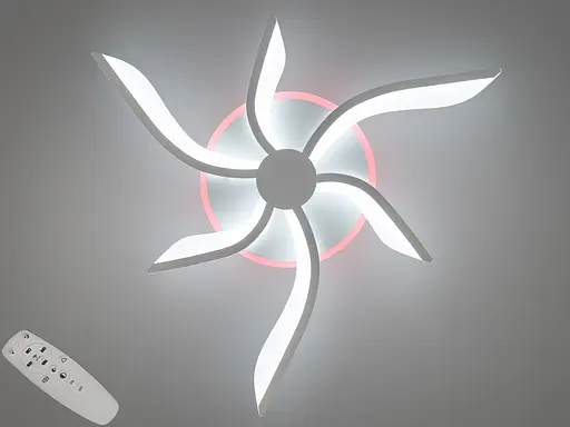 Пристельова світлодіодна люстра з пультом, підсвічуванням, 55W, біла - фото 1