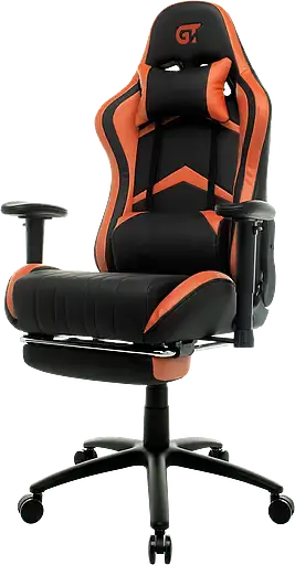 Геймерское кресло GT Racer черное с оранжевым (X-2534-F Black/Orange) - фото 3