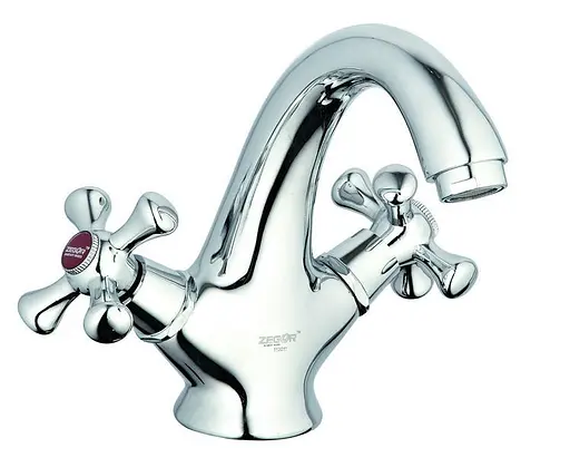 Змішувач для умивальника Тroya DTZ1-A827 двовентильний 30412 - фото 1