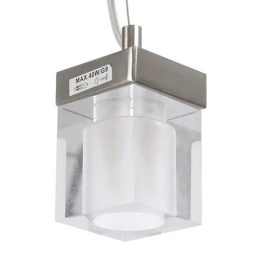 Люстра підвісна Brille галогенна в спальню G9 50W PN (BR-502S/1) - фото 3
