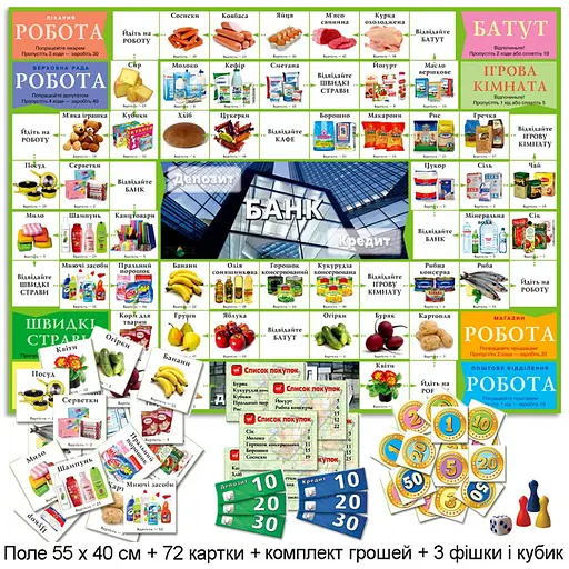 Гра "Супермаркет" 82289 - економічна ігрове поле 560х410 мм - фото 3