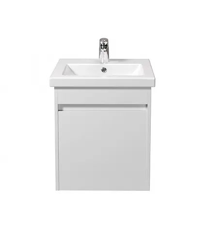 Тумба Мойдодир Сіті 50-А з умивальником Como 50 Білий підвісна Білий - фото 2
