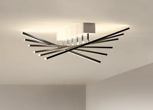 Люстра світлодіодна VALESO V G4061-6 BK чорна з поворотнім механізмом