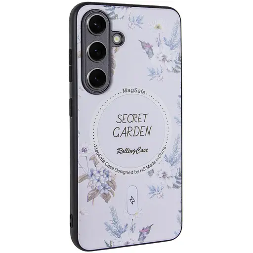 TPU+PC чехол Epik Secret Garden with MagFit для Samsung Galaxy S24 White - фото 2