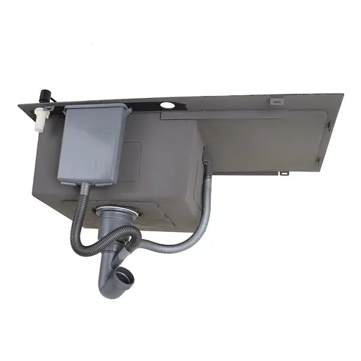 Кухонная мойка черная с левым крылом Nett NB-6045(L), Черный - фото 6