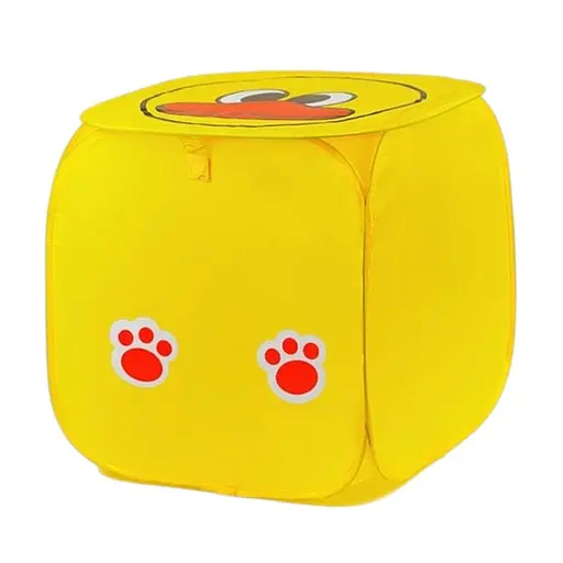 Детская складная корзина-органайзер для игрушек С 36582 компактный и вместительный желтый