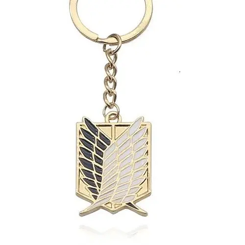 Брелок Атака титанів Attack on Titan Logo золото.808 - фото 1