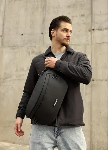 Мужская сумка-бананка под ноутбук Sambag Urban Laptop 46×26 см (51411064m) - фото 4