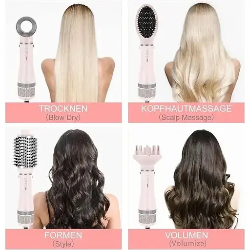 Стайлер Parwin Pro Beauty 4 в 1 іонний догляд 1000 Вт рожевий - фото 4