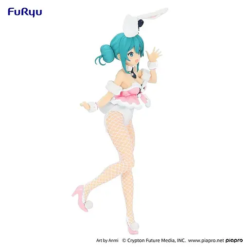 Колекційна фігурка   FuRyu BiCute Bunnies Міку Хацуне Hatsune Miku White Rabbit Baby Pink 28.0 см JAP HM Rabbit 28.140 - фото 2